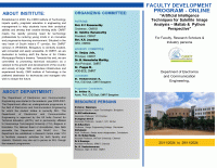 FDP on Artificial Intelligence Techniques for Satellite Image Analysis - Matlab & Python Perspective 2024 Faculty Development Program Poster